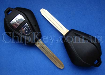 Ключ Toyota (корпус) 2 кнопки, лезвие toy43r