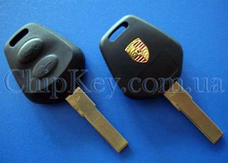 Ключ Porsche (корпус) 2 кнопки, лезвие HU66