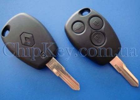 Renault Dacia Clio Kangoo Laguna Megane ключ (корпус) 3 кнопки, лезвие VAC102