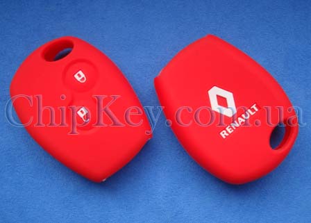 Чехол Renault силиконовый 2 кнопки, красный