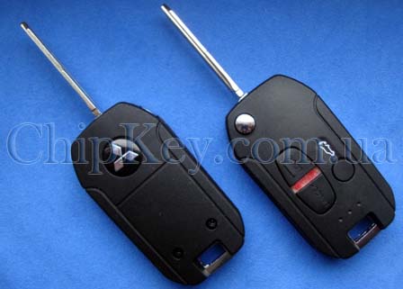 Ключ Mitsubishi Lancer выкидной (корпус) 3 кнопки