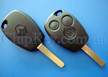 Ключ Renault Dacia Clio Kangoo Laguna Megane (корпус) 3 кнопки, лезвие VA2