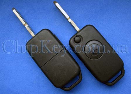 Ключ Mercedes выкидной (корпус) 1 кнопка, лезвие hu39p