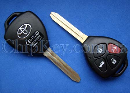 Ключ Toyota (корпус) 4 кнопки, лезвие toy43
