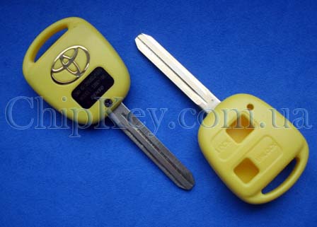 Toyota ключ (корпус) 2 кнопки, лезвие TOY43