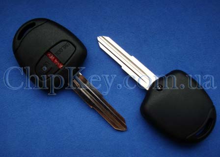 Ключ Mitsubishi Pajero (корпус) 2 кнопки, левое лезвие