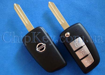 Выкидной ключ Nissan (корпус) 3 кнопки, лезвие NSN14