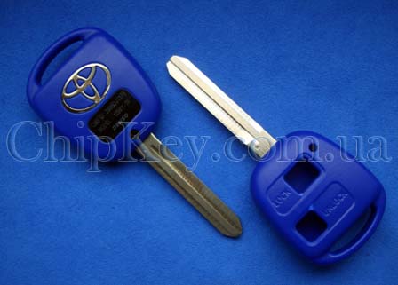 Toyota ключ (корпус) 2 кнопки, лезвие TOY43