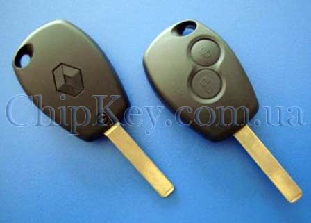 Ключ Renault Dacia Clio Kangoo Laguna Megane (корпус) 2 кнопки, лезвие VA2