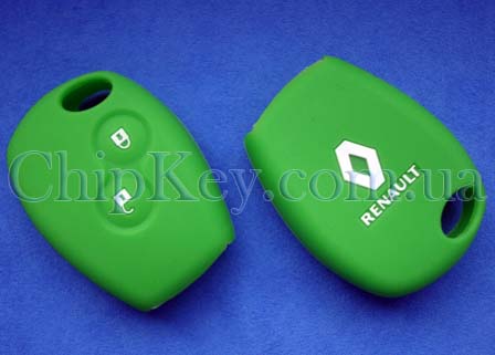 Чехол Renault силиконовый 2 кнопки, зеленый