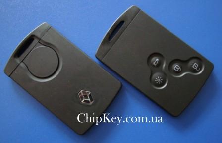 Ключ Renault Smart Card (корпус) 4 кнопки