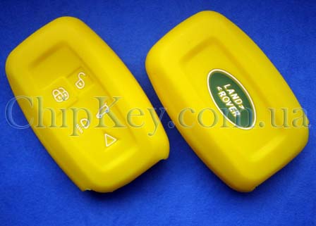Чехол Range Rover Discovery Sport силиконовый 5 кнопок, желтый