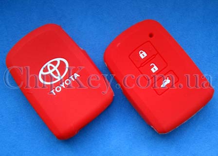 Toyota Smart Key силиконовый чехол 3 кнопки, красный