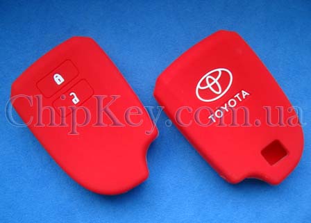Toyota Smart Key силиконовый чехол 2 кнопки, красный