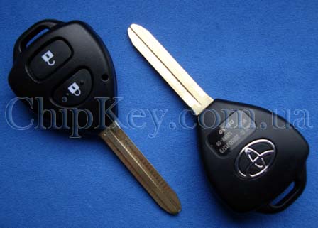 Ключ Toyota Corolla, Rav4 2 кнопки, чип Toyota G Chip P1: 36, 433,92 Mhz, для рынка Европы