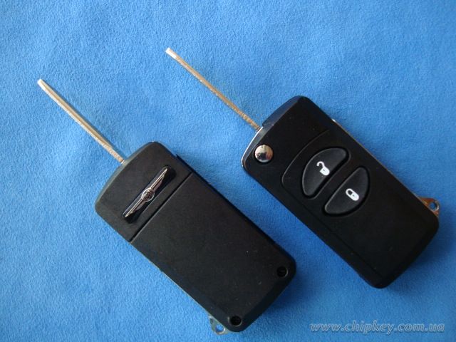 Ключ Chrysler Dodge Jeep выкидной (корпус) 2 кнопки