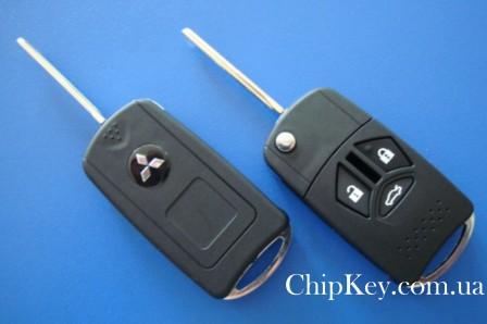 Ключ Mitsubishi выкидной (корпус) 3 кнопки