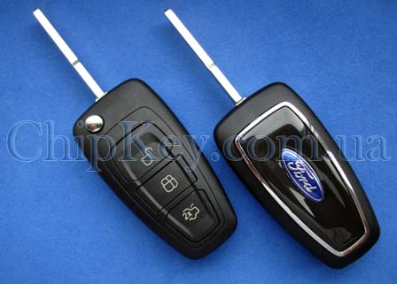 Ключ Ford выкидной (корпус) 3 кнопки, лезвие hu101, original