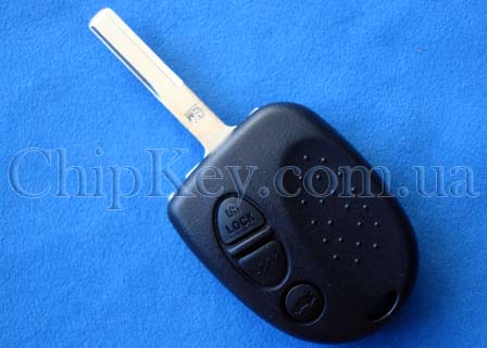 Ключ Chevrolet 3 кнопки, лезвие hu43, 304 Mhz