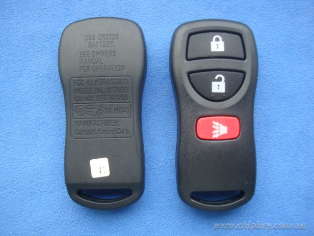 NISSAN пульт 2 - кнопки + 1 - кнопка (Panic), с платой  315 Mhz